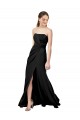 Low Back Black Sheath Strapless Long Formal Dress Canada Online