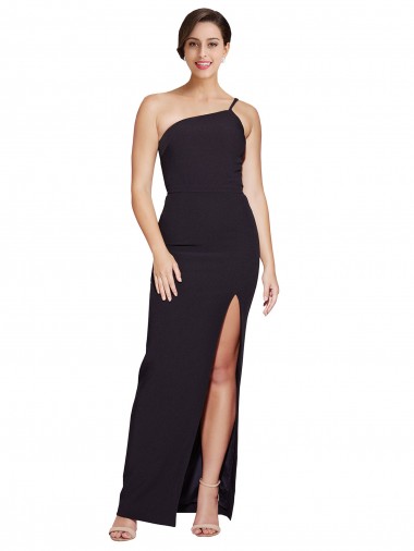Black Sheath Strapless Long Formal Evening Dress Canada Online