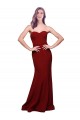 Low Back Burgundy Sheath Strapless Long Formal Evening Dress Canada Online