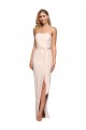 Low Back Nude Sheath Strapless Long Formal Evening Dress Canada Online
