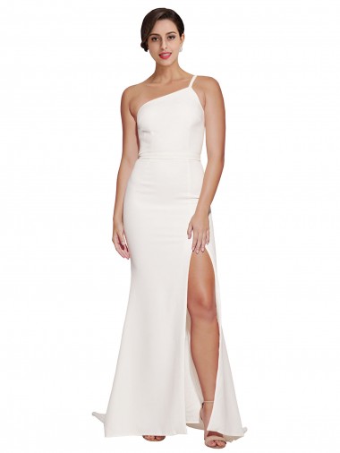 Ivory Sheath Strapless Sweep Train Semi Formal Evening Dress Canada Online