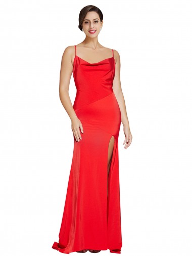 Low Back Red Sheath Strapless Long Formal Evening Dress Canada Online