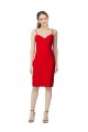 Red Sheath Sweetheart Cocktail Length Formal Evening Dress Canada Online
