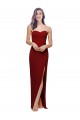 Low Back Burgundy Sheath Sweetheart Long Evening Dress Canada Online
