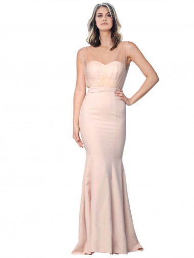 Low Back Nude Sheath Sweetheart Long Formal Evening Dress Canada Online