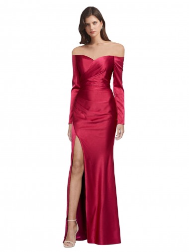 Dark Red Sheath Sweetheart Long Formal Evening Dress Canada Online