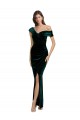 Dark Green Sheath Sweetheart Long High Low Evening Dress Canada Online
