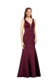 V-Back Burgundy Sheath V-Neck Long Formal Evening Dress Canada Online