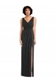 V-Back Black Sheath V-Neck Long Formal Evening Dress Canada Online