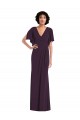 Grape Sheath V-Neck Long Formal Evening Dress Canada Online