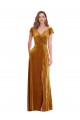 Gold Sheath V-Neck Long Formal Evening Dress Canada Online