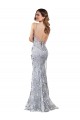 Open Back Silver Mermaid High Neck Long Formal Evening Dress Canada Online