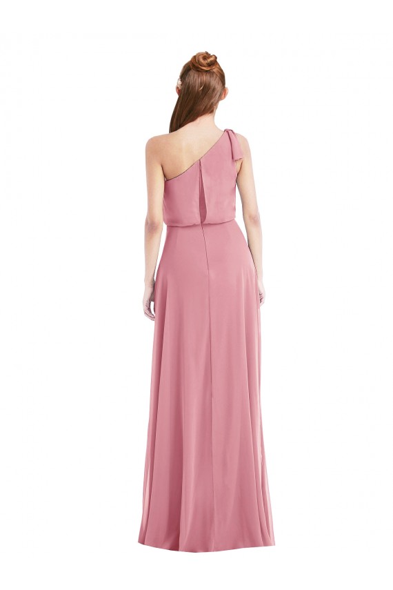 Skin Pink A-Line One Shoulder Long Semi Formal Evening Dress Canada Online
