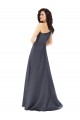 Satin A-Line One Shoulder Sleeveless Long Formal Evening Dress Canada Online