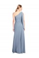 Smoke Blue Sheath One Shoulder Long Formal Dress Canada Online