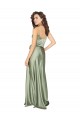 V-Back Smoke Green A-Line V-Neck Long Formal Evening Dress Canada Online
