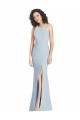 Open Back Light Sky Blue Trumpet Halter Neck Long Evening Gown Canada Online