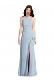 Light Sky Blue Trumpet Halter Neck Long Formal Dress Canada Online