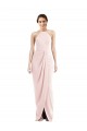 Pink Trumpet Halter Neck Long Semi Formal Evening Dress Canada Online