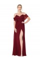 V-Back Burgundy Trumpet High Neck Long Formal Evening Dress Canada Online