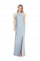 Open Back Light Sky Blue Trumpet High Neck Long Formal Evening Gown Canada Online