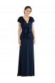 Keyhole Back Dark Navy Trumpet Off the Shoulder Long Formal Evening Dress Canada Online
