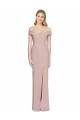 Open Back Dusty Pink Trumpet Off the Shoulder Long Semi Formal Evening Dress Canada Online