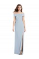 Light Sky Blue Trumpet Off the Shoulder Long Formal Dress Canada Online