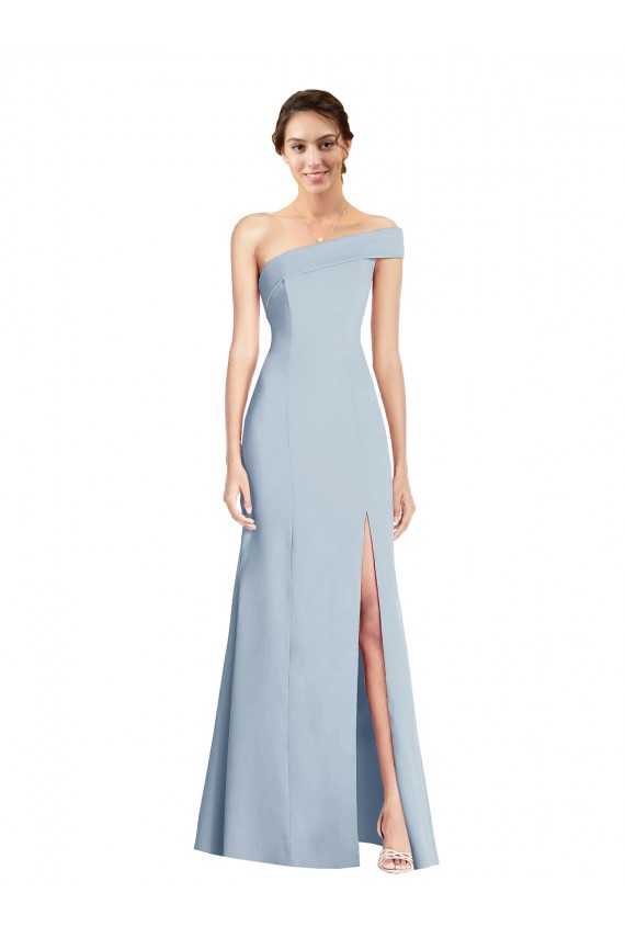 Light Sky Blue Trumpet Off the Shoulder Long Formal Evening Dress Canada Online