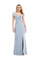 Light Sky Blue Trumpet Off the Shoulder Long Semi Formal Evening Dress Canada Online