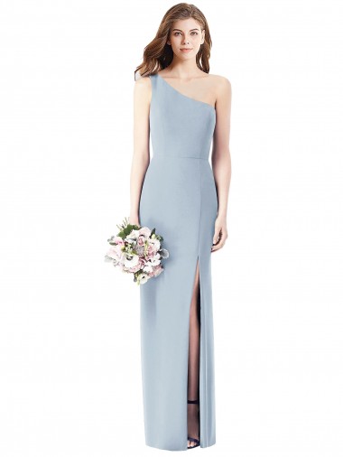 Light Sky Blue Trumpet One Shoulder Long Semi Formal Evening Dress Canada Online