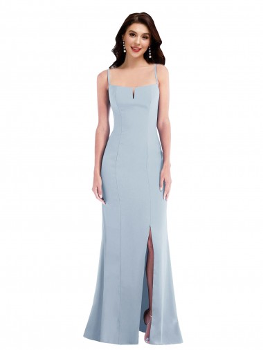 Light Sky Blue Trumpet Spaghetti Straps Long Formal Evening Dress Canada Online