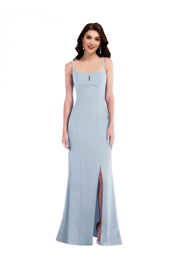 Light Sky Blue Trumpet Spaghetti Straps Long Formal Evening Dress Canada Online