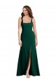 Midnight Green Trumpet Square Neck Long Semi Formal Evening Dress Canada Online