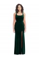 Dark Green Trumpet Square Neck Long Semi Formal Evening Dress Canada Online
