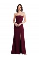 Burgundy Gold Trumpet Strapless Long Semi Formal Evening Dress Canada Online