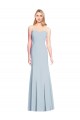 Low Back Light Sky Blue Trumpet Strapless Long Formal Dress Canada Online