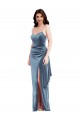 Low Back Dusty Blue Trumpet Sweetheart Long Formal Evening Dress Canada Online