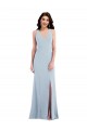 Open Back Light Sky Blue Trumpet V-Neck Long Evening Dress Canada Online