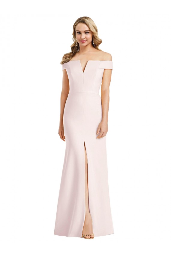 Pink Trumpet V-Neck Long Evening Dress Canada Online