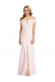 Pink Trumpet V-Neck Long Evening Dress Canada Online