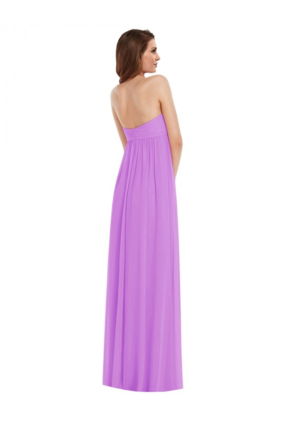 Low Back Violet A-Line Sweetheart Long Semi Formal Evening Dress Canada Online