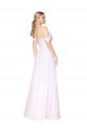 White A-Line High Neck Long Formal Evening Dress Canada Online