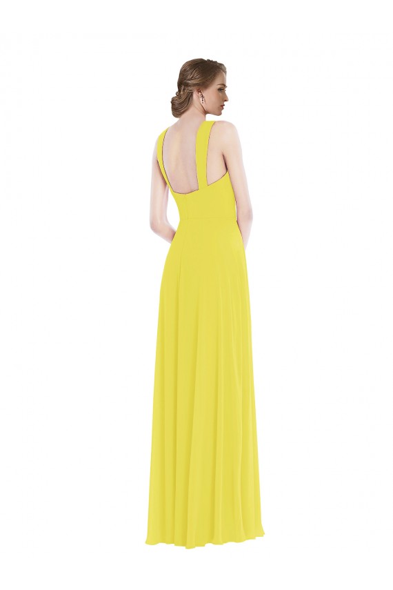 Yellow A-Line Sweetheart Long Semi Formal Evening Dress Canada Online